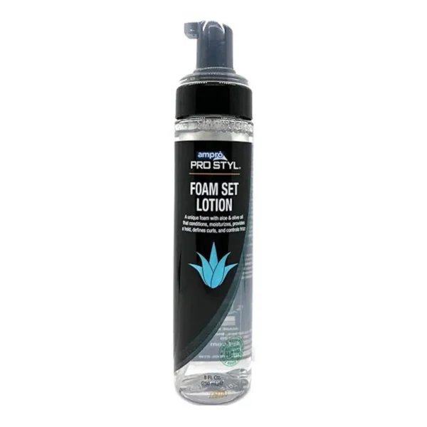 Ampro Pro Style Foam Set Lotion With Aloe And Olive Oil, 8 Oz, 2 Pack
